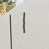 Outsunny Walk-In Greenhouse Polytunnel with Roll-Up Door & 3-Tier Shelves – 244 x 180 cm, Reinforced PE Cover