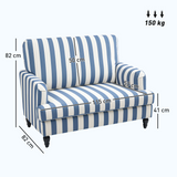 HOMCOM accent chair dimensions diagram