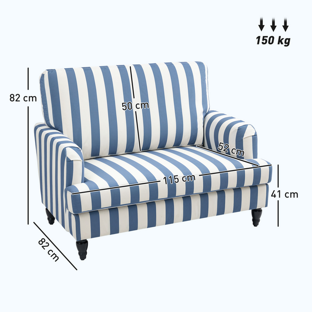 HOMCOM accent chair dimensions diagram