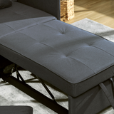 HOMCOM folding sofa bed chair, side view