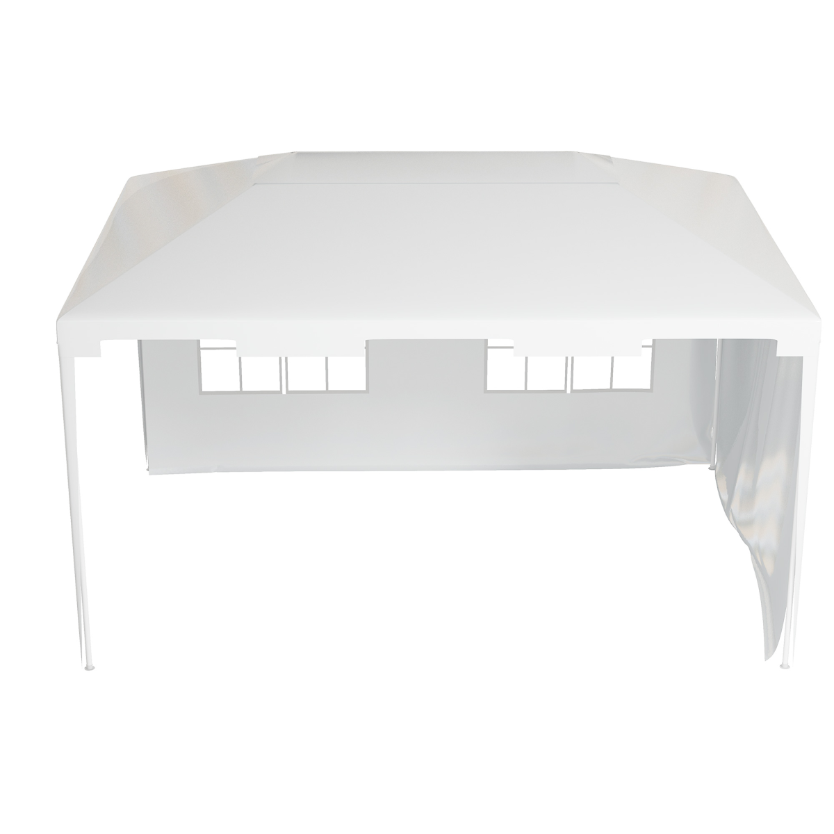 Outsunny 3 x 4m Garden Gazebo Party Tent with 2 Removable Walls – Steel Frame Marquee Canopy, White