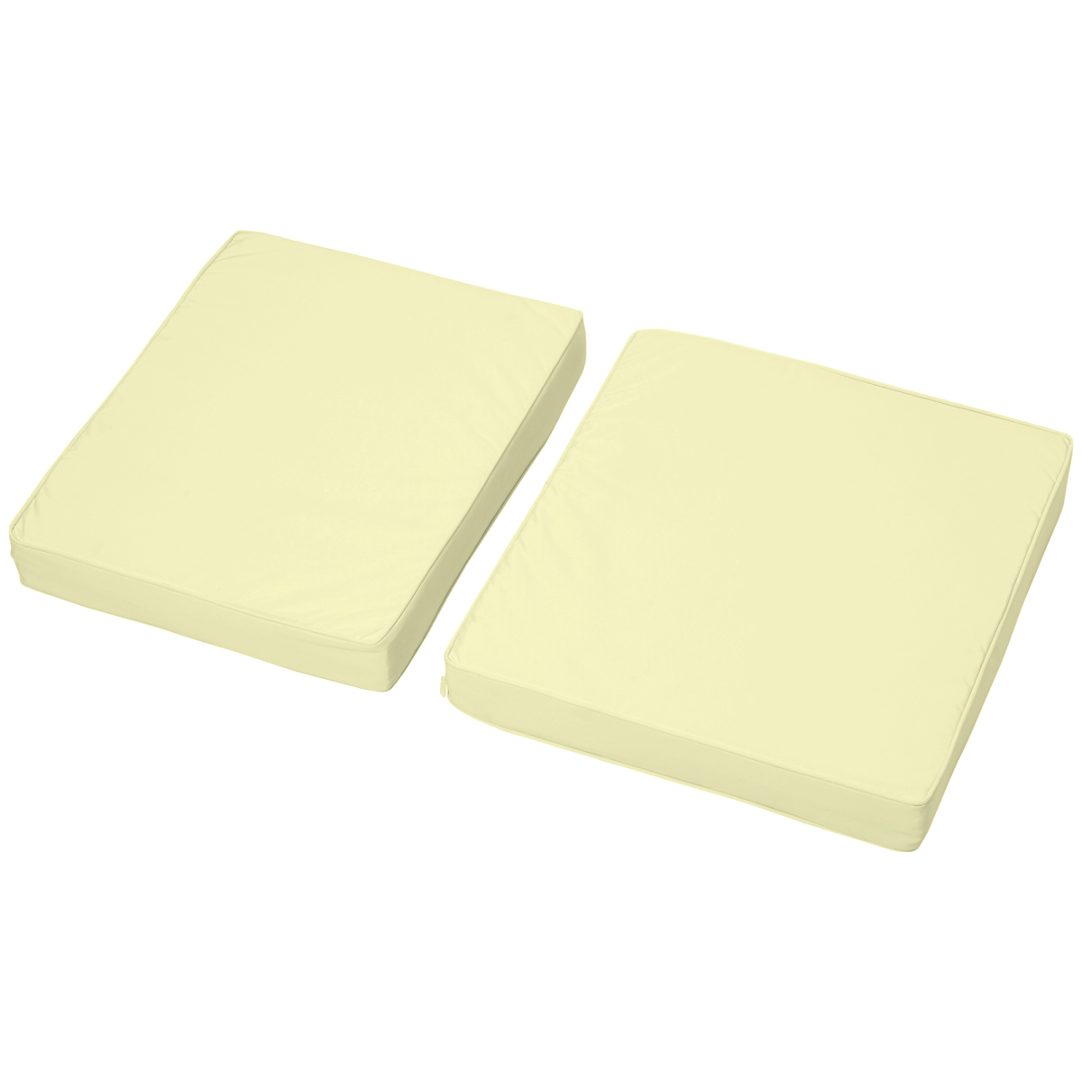 Outsunny Seat and Back Cushion Set with Removable Covers – Replacement Garden Chair Cushions, Cream White
