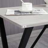HOMCOM 120cm Rectangular Breakfast Bar Table for 4 with Steel Legs and Adjustable Feet – Kitchen Dining Table