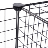 Pawhut 12-Panel Metal Wire Pet Playpen with Non-Slip Connectors – DIY Small Animal Fence, Black