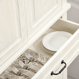 HOMCOM 180cm Kitchen Pantry Storage Cabinet with Drawer & Double Doors – Food Organiser, White