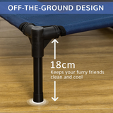 Pawhut Raised Pet Bed with Waterproof Oxford Fabric & Anti-Slip Mat – Portable Dog Cat Camping Cot