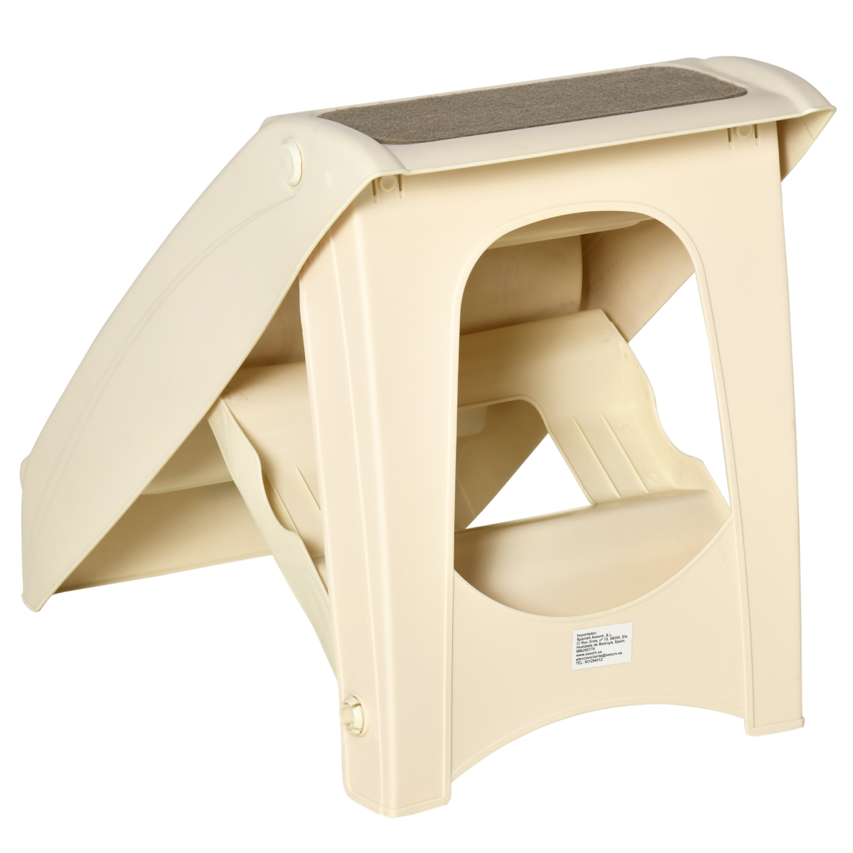 Foldable Non-Slip Pet Steps for Bed and Sofa – Portable Dog and Cat Stairs for Small Pets, Beige