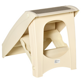 Foldable Non-Slip Pet Steps for Bed and Sofa – Portable Dog and Cat Stairs for Small Pets, Beige
