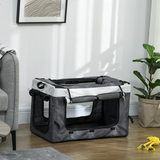 PawHut Foldable Pet Stroller with Detachable Carrier, Soft Padding & Storage Pouch for Small Dogs – Grey