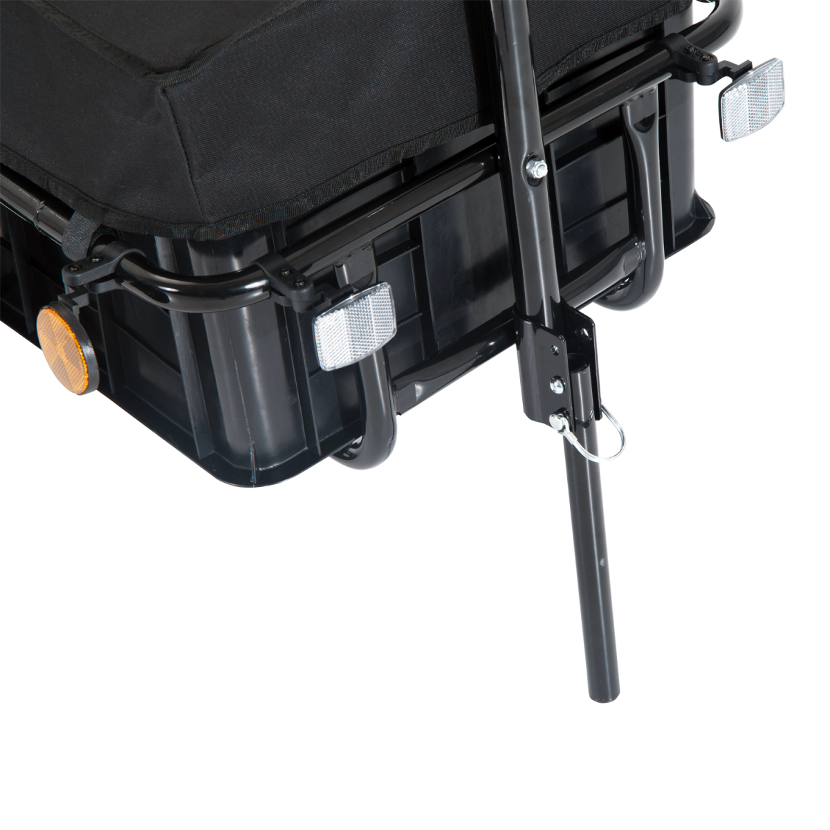 HOMCOM Bike Trailer Cargo Stroller with Removable Compartment – 2-in-1 Bicycle Trailer, Black