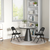HOMCOM Padded Folding Chairs – 2 Pack, Black