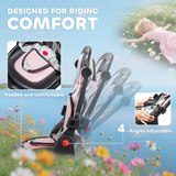 6-in-1 Kids Trike with Adjustable Backrest & Rotating Seat – Foldable Push Tricycle, 12-60 Months, Pink