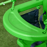 Outsunny Nursery Swing with Safety Seat Belt and Back Support, Powder-Coated Steel – Indoor & Outdoor, Green