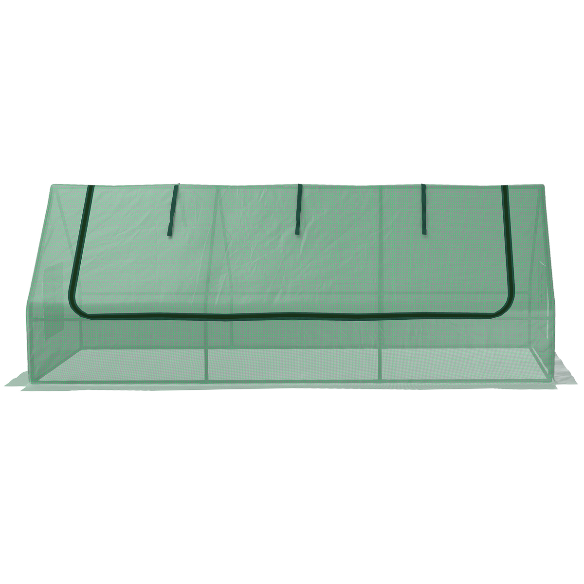 Outsunny Portable Small Polytunnel Greenhouse with Mesh Windows and Top Opening, 240 x 90 x 90cm