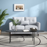 HOMCOM Modern Chic Loveseat with Armrests & Spring Padding – Compact 2 Seater Sofa for Home or Office