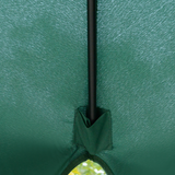 Outsunny 2.66m Scalloped Garden Patio Umbrella with Crank Handle & Push-Button Tilt – 4–6 Seater, Green