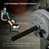 SPORTNOW Smith Machine Power Rack with Pull Up Bar, Lat Pull Down & Adjustable Bench – Home Gym Station