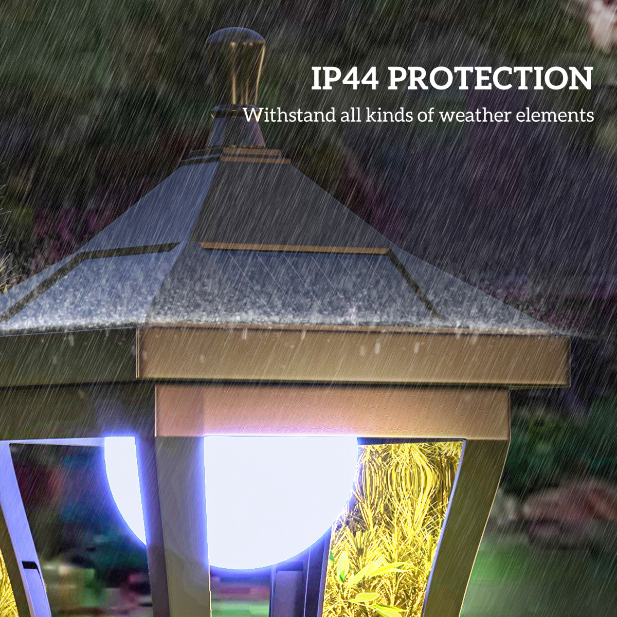 Outsunny 1.3m LED Garden Lamp Post, IP44