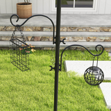 PawHut Bird Feeding Station Kit with 6 Hooks and 4 Hanging Feeders – Garden Wild Bird Feeder Pole