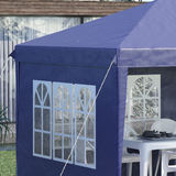 Outsunny 3x6m Heavy-Duty Gazebo Marquee Party Tent with 4 Removable Walls & Steel Frame – Garden Events, Blue