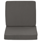 Outsunny Outdoor Seat and Back Cushion Set – Replacement Garden Chair Cushions, Dark Grey