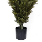 Artificial Natural Look Cedar Topiary Tree, 120cm – Wired Stems, Two-Part Easy Assembly