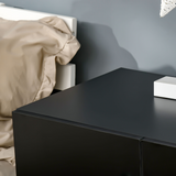 HOMCOM Freestanding Storage Cabinet with 2 Shelves – Wooden Sideboard for Bedroom or Office, Black