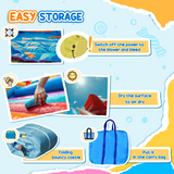 Kids Inflatable Bouncy Castle with Slide, Pool, Trampoline, Climbing Wall & Blower – Outdoor Play, Ages 3-8
