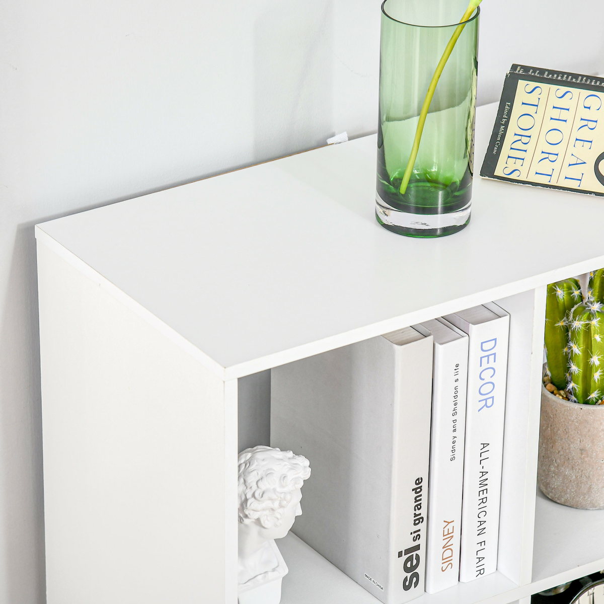 6 Cube Storage Cabinet Bookcase – Organiser Shelves for Home, Office or Study, White