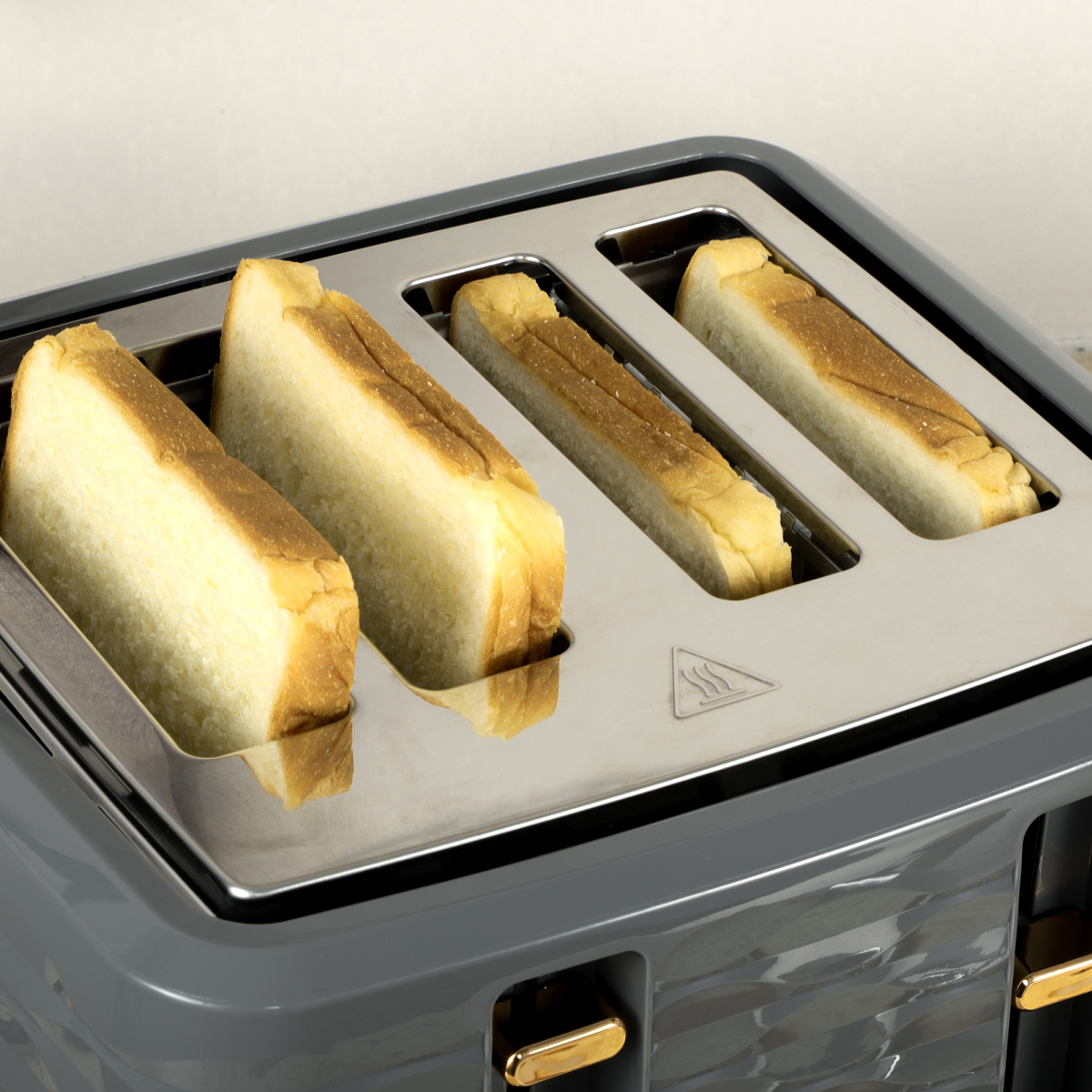 HOMCOM Kettle and Toaster Set with 1.7L Rapid Boil Kettle & 4-Slice Toaster – Matching Breakfast Set, Grey