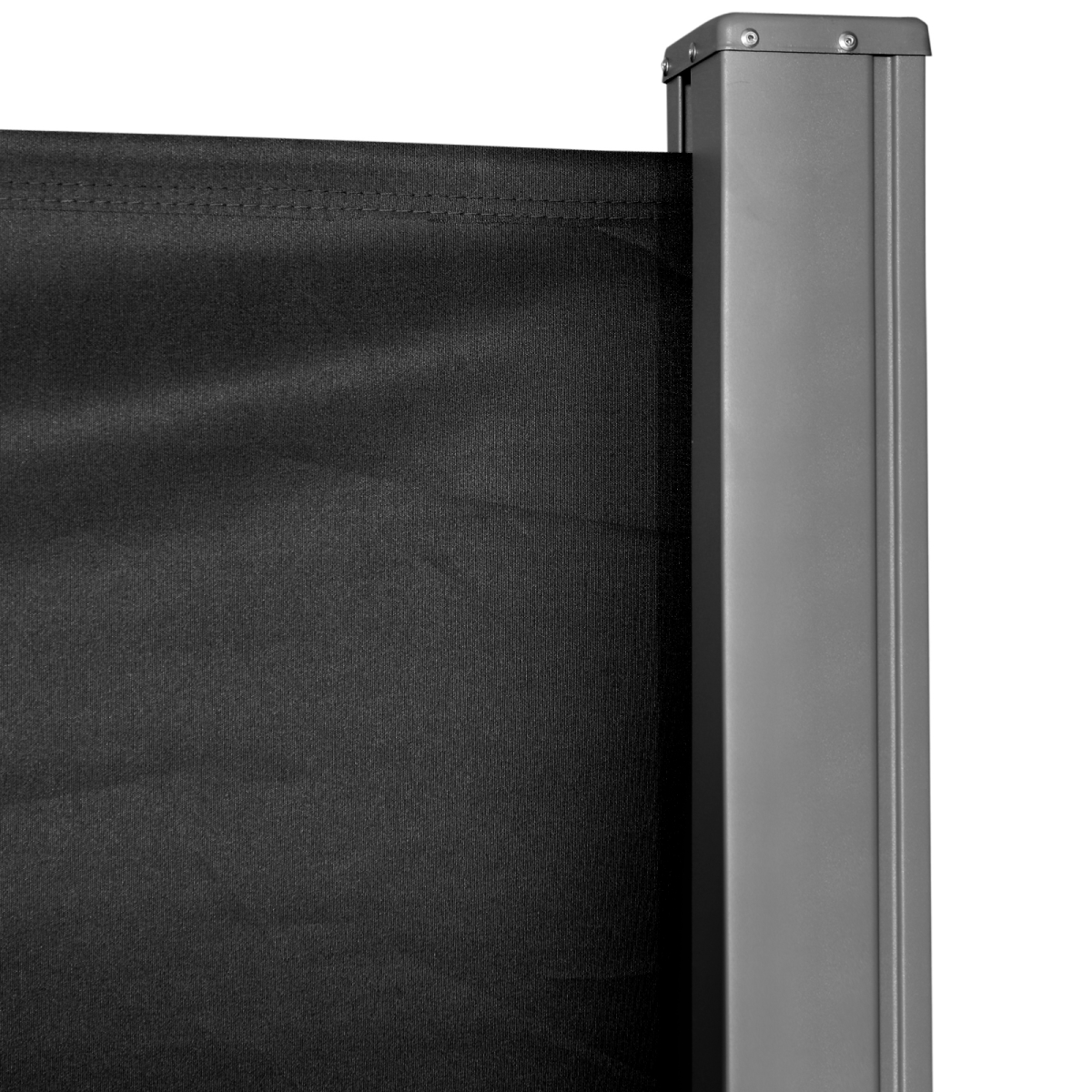Outsunny 3 x 1.6m Retractable Side Awning Privacy Screen with Steel Frame – Garden Fence Panel, Black