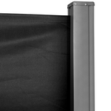 Outsunny 3 x 1.6m Retractable Side Awning Privacy Screen with Steel Frame – Garden Fence Panel, Black