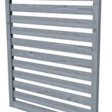 Outsunny Set of 2 Wall Mounted Plant Stands with Shelves & Slatted Trellis – Fir Wood Planters, Grey