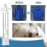 HOMCOM Upright Garment Steamer with 1.7L Removable Tank – 45-Second Heat-Up, White