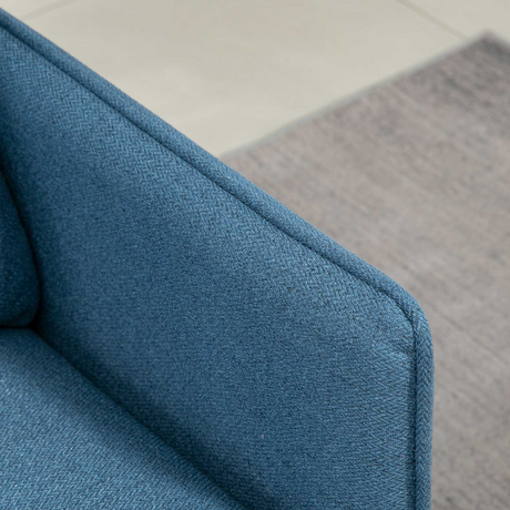 HOMCOM Dark Blue Loveseat cushion detail