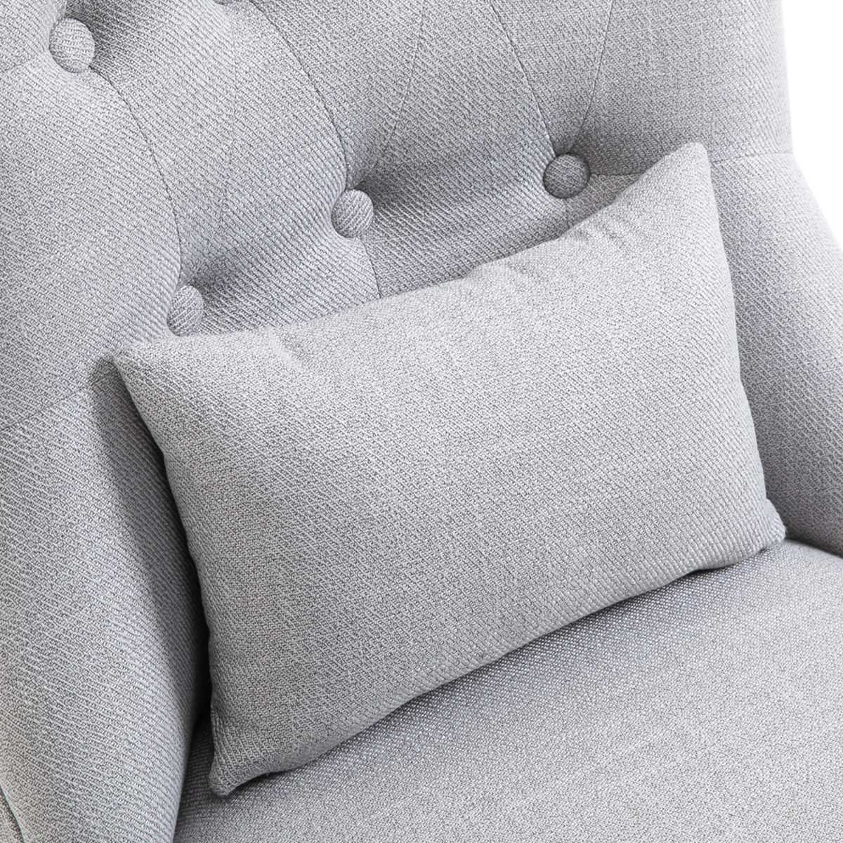 HOMCOM Retro Accent Chair cushion padding detail