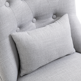 HOMCOM Retro Accent Chair cushion padding detail