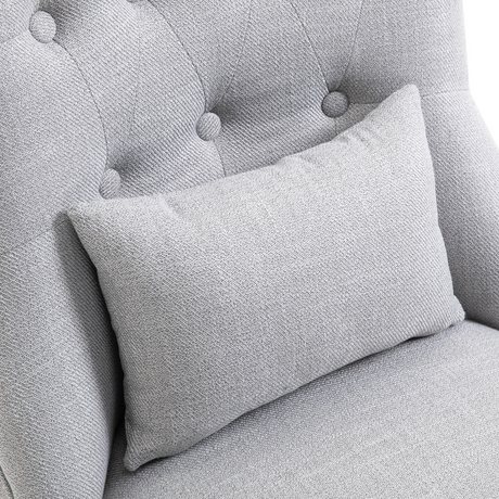 HOMCOM Retro Accent Chair cushion padding detail