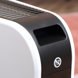 HOMCOM Portable Convector Heater with 24H Timer and 3 Heat Settings – Freestanding Room Heater, White