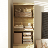 HOMCOM 180cm Tall Bookshelf Storage Unit with 3 Drawers and 3 Open Shelves – Oak Effect
