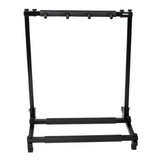 Triple Folding Guitar Stand Rack Holding 3 Guitars – Acoustic, Electric and Bass Guitar Holder, Black