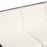 Outsunny Black Rattan Sofa side view
