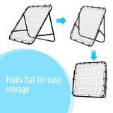 HOMCOM Football Rebounder Net with Adjustable Angle & Steel Frame – Training Aid for Kids & Adults