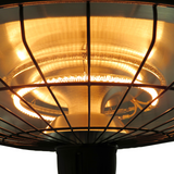 HOMCOM Hanging Halogen Infrared Patio Heater, 1000W/2500W with Chains – Gazebo & Pergola Heater, Black