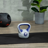 SPORTNOW 6kg Kettlebell with Wide Handle & Flat Base – Home Gym Strength Training Weight, Purple and Grey