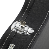 High Grade Electric Guitar Hard Case with Plush Lining and Chrome Latches – Microgroove Finish, Black