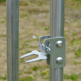 PawHut Galvanised Steel Chicken Run with Canopy Cover and Lockable Door – 2.8 x 1.9 x 2 m Hen House