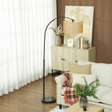 HOMCOM LED Standing Floor Lamp with Foot Switch – Black
