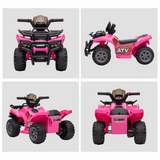 Kids Electric Ride-On Four Wheeler ATV Car with Music – Toddler Ride-On Toy for 18–36 Months, Pink