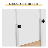 Adjustable Oak-Finish Computer Desk, 60cm P2 Particle Board – Compact Study Desk or Sofa Side Table